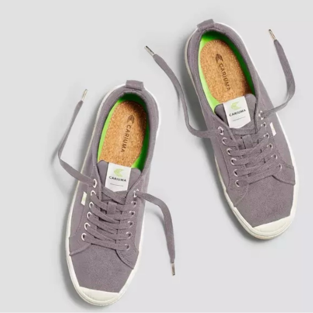 CARIUMA OCA Low Top Gray Canvas Sneakers Shoes Women’s 9 Men 7.5